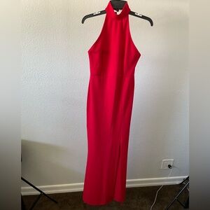 Missguided+ Red Halter Sheath Dress - Size 10